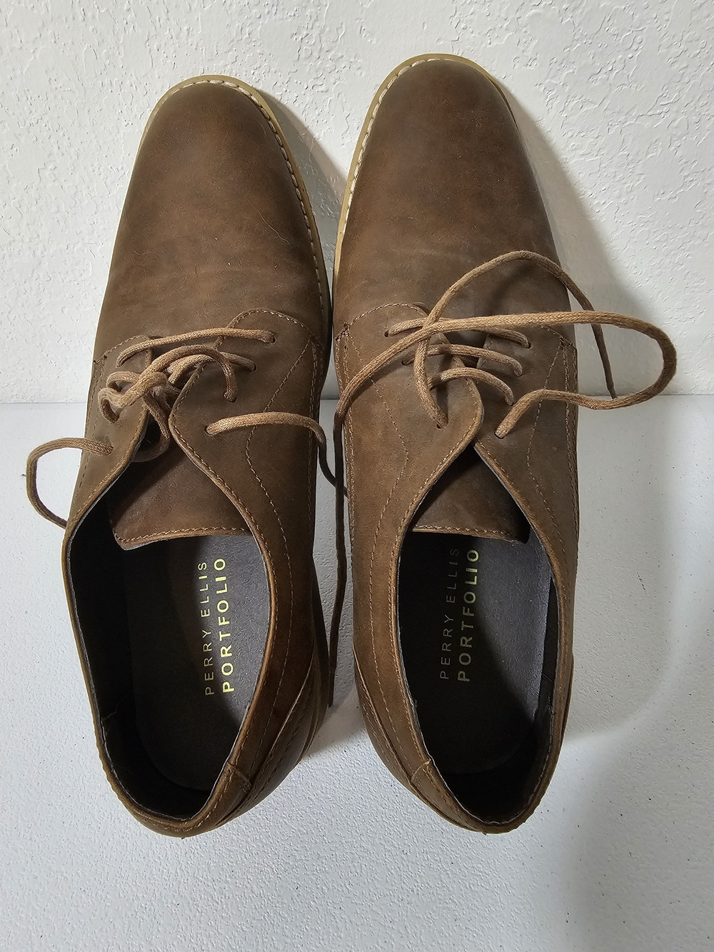 Perry Ellis Brown Leather Chukka Boots